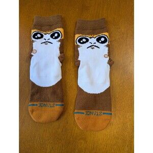 STANCE Star Wars Porg Crew Socks -kids  Brown/White Rare Fuzzy